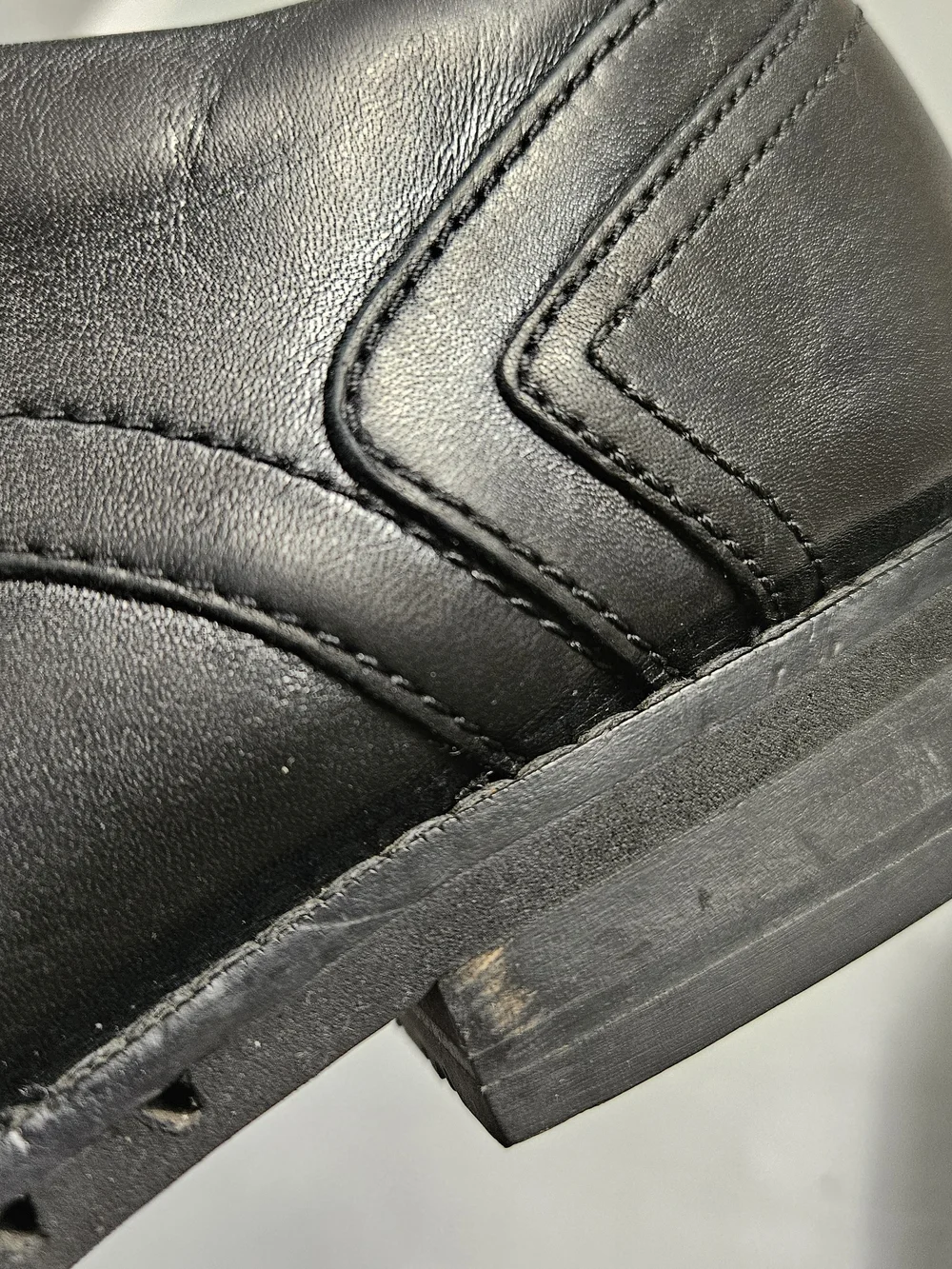 Clarks Black Leather Cap Toe Oxford Shoes